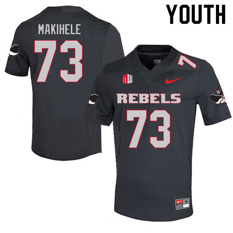 Youth #73 Alani Makihele UNLV Rebels College Football Jerseys Sale-Charcoal